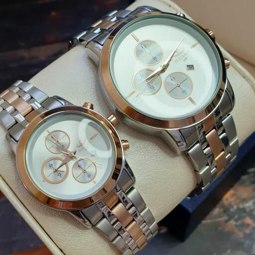 ساعت مچی ست مردانه و زنانه سیتیزن بند استیل شیشه مقاوم CITIZEN